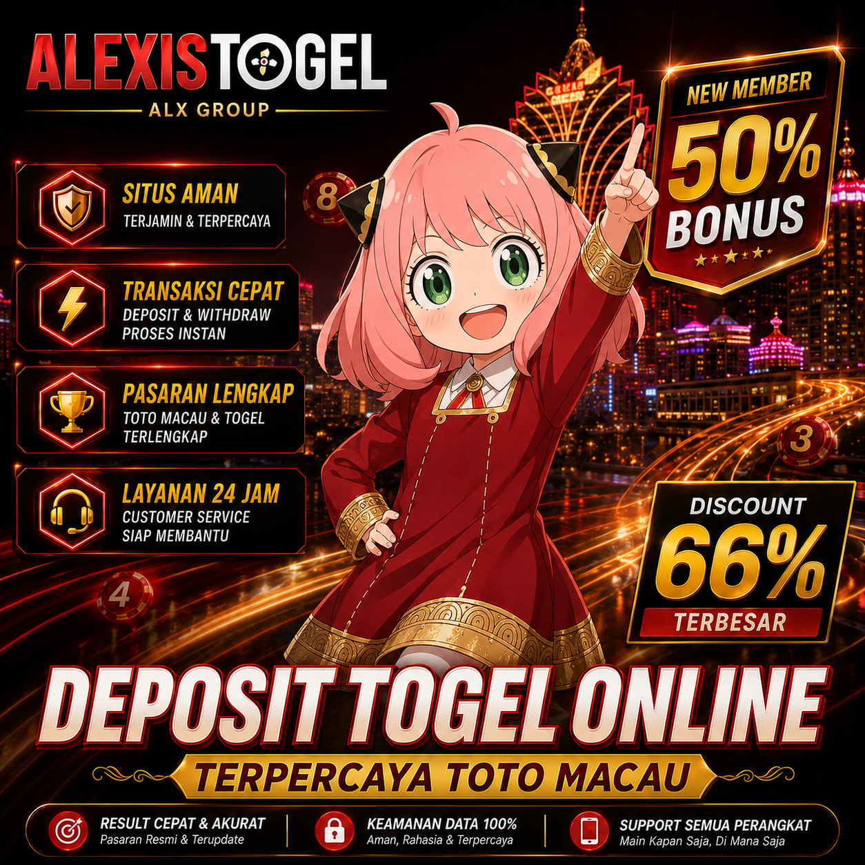 Deposit togel online terpercaya Toto Macau di ALEXISTOGEL